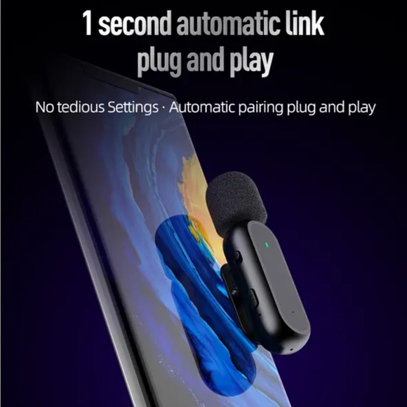 Wireless Lavalier Microphone for iPhone iPad with charging case - Picture 5 of 9